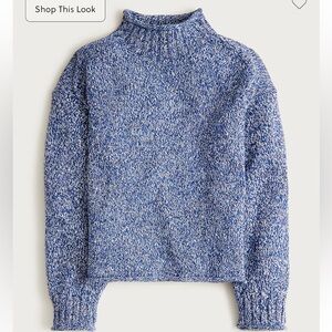 J. Crew Marled 2025 Rollneck™ sweater—blue, navy, ivory—size xxs